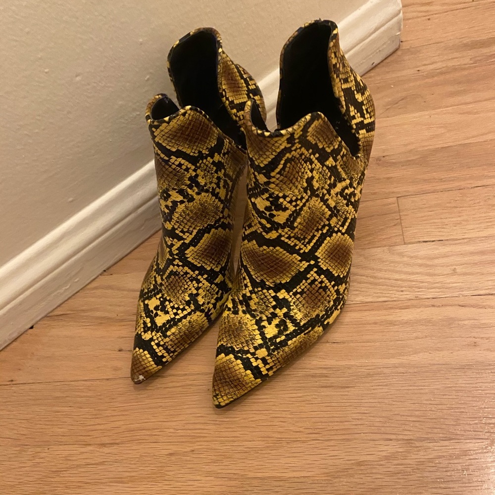 Zara snake booties